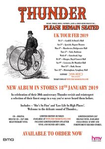 Thunder 2019 Tour - Please Remain Seated - Dan Reed Solo in Support