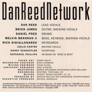 Dan Reed Network Breathless Cassette Insert