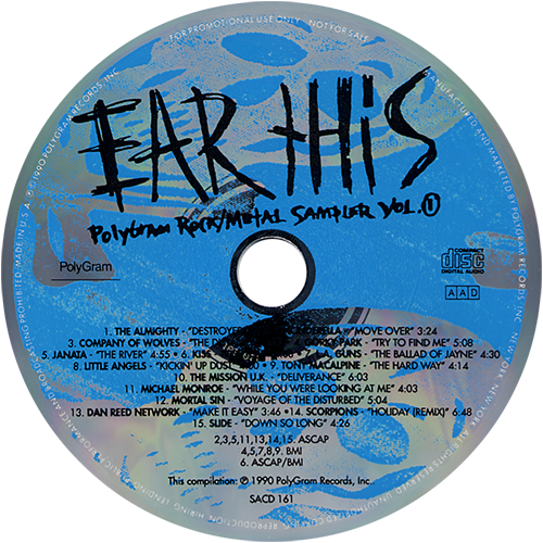 Ear This Polygram Promo CD Dan Reed Network